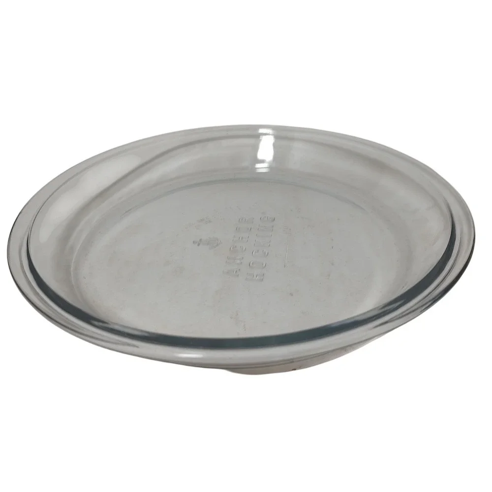Anchor Hocking Glass Pie‎ Plate Dish Nine Inch .75 Quart Made In USA Vintage
